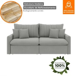 Sofá Cama Retrátil e Reclinável 200cm Madri Movenzo Estofados Veludo - 12