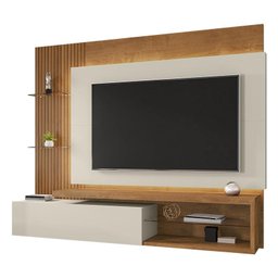 Painel Sala Copacabana para Tv até 65 Polegadas Naturale/off White/ripado - 1 Painel Sala Copacabana para Tv até 65 Polegadas Naturale/off White/ripado - 1