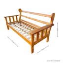Ver imagem 4 de Sofá 3 Lugares com Almofadas 100% Madeira Maciça