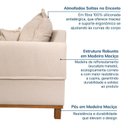 Ver imagem 7 de Sofá 3 Lugares 200cm Ananda CabeCasa MadeiraOriginals Bege