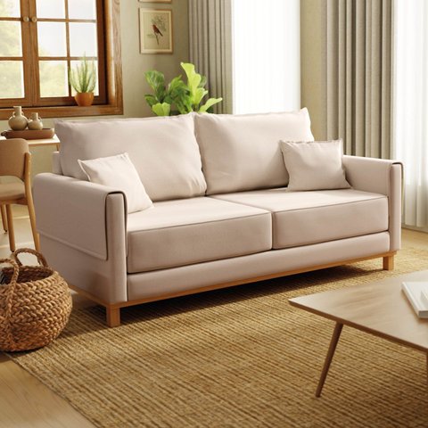 Sofá 3 Lugares 200cm Ananda CabeCasa MadeiraOriginals