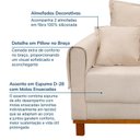 Ver imagem 6 de Sofá 3 Lugares 200cm Ananda CabeCasa MadeiraOriginals Bege