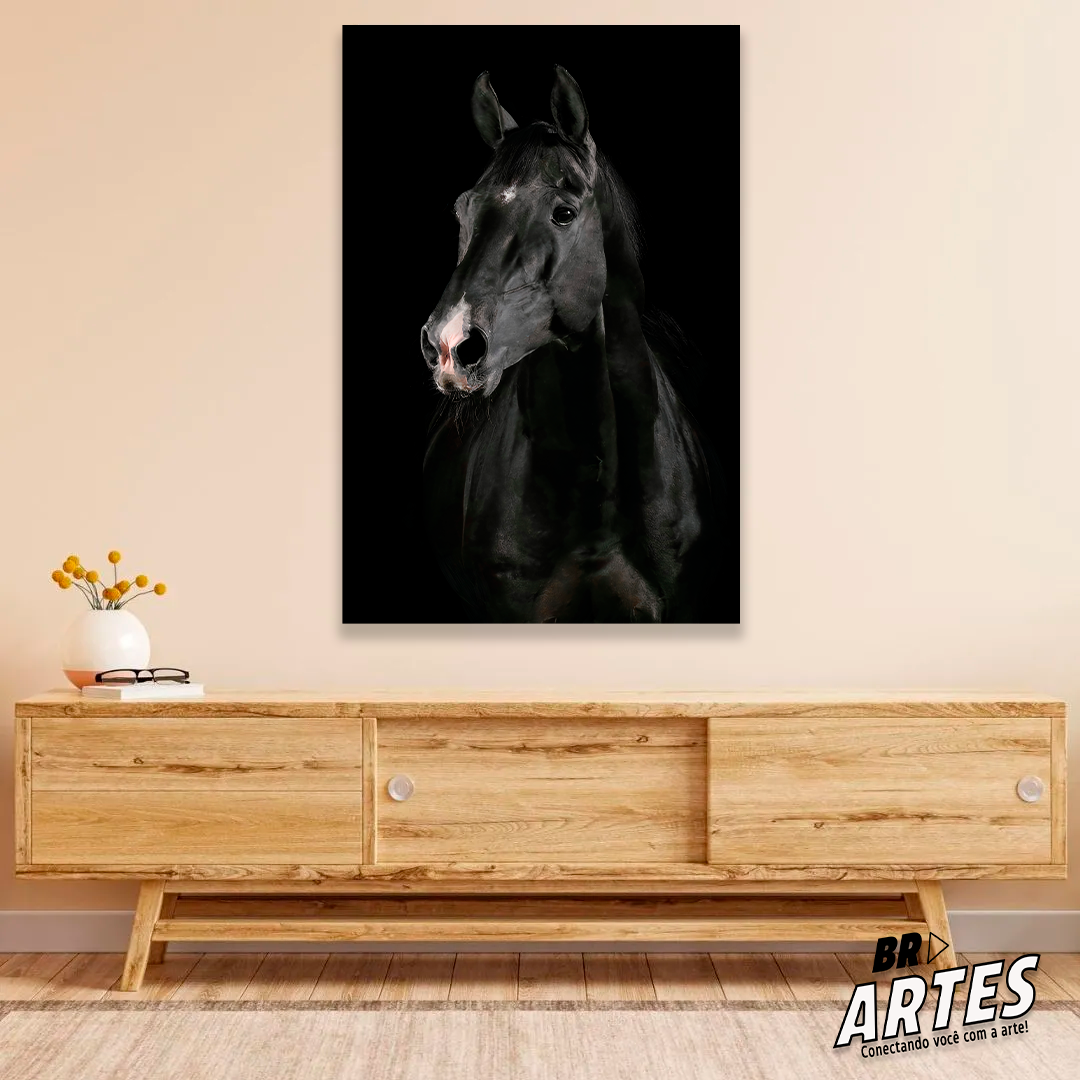 Quadro Cavalo Preto -- BR ARTES - 3