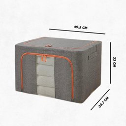 Caixa Organizadora de Roupas Multiuso Dobrável - Cinza - 3
