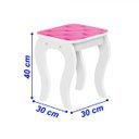 Ver imagem 5 de Penteadeira Infantil com Banco e Espelho Juvenil Divaloto Branco/Rosa