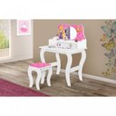 Ver imagem 1 de Penteadeira Infantil com Banco e Espelho Juvenil Divaloto Branco/Rosa