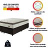 Cama Box Baú Casal Queen Colchão Molas Ensacadas com Pillow Malta Cáqui Suede Hellen - 6