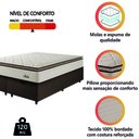Ver imagem 6 de Cama Box Baú Casal Queen Colchão Molas Ensacadas com Pillow Malta Cáqui Suede Hellen