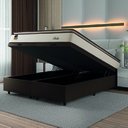 Ver imagem 3 de Cama Box Baú Casal Queen Colchão Molas Ensacadas com Pillow Malta Cáqui Suede Hellen