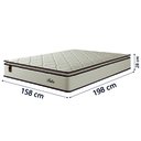 Ver imagem 5 de Cama Box Baú Casal Queen Colchão Molas Ensacadas com Pillow Malta Cáqui Suede Hellen