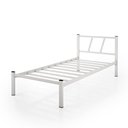 Ver imagem 1 de Cama Solteiro em Ferro Estilo Industrial Branco