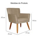 Ver imagem 6 de Kit 02 Poltronas Decorativas Onix Suede Capuccino - DS Estofados