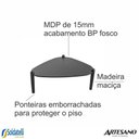 Ver imagem 3 de Mesa de Centro Orgânica Tamanho g Pés em Madeira Roble ou Preto Tampo em Hanover ou Nero - Artesano