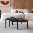 Ver imagem 2 de Mesa de Centro Orgânica Tamanho g Pés em Madeira Roble ou Preto Tampo em Hanover ou Nero - Artesano