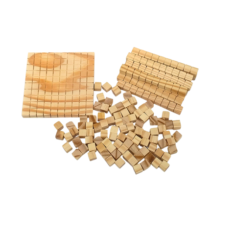 Material Dourado do Aluno com 62 Peças em Madeira