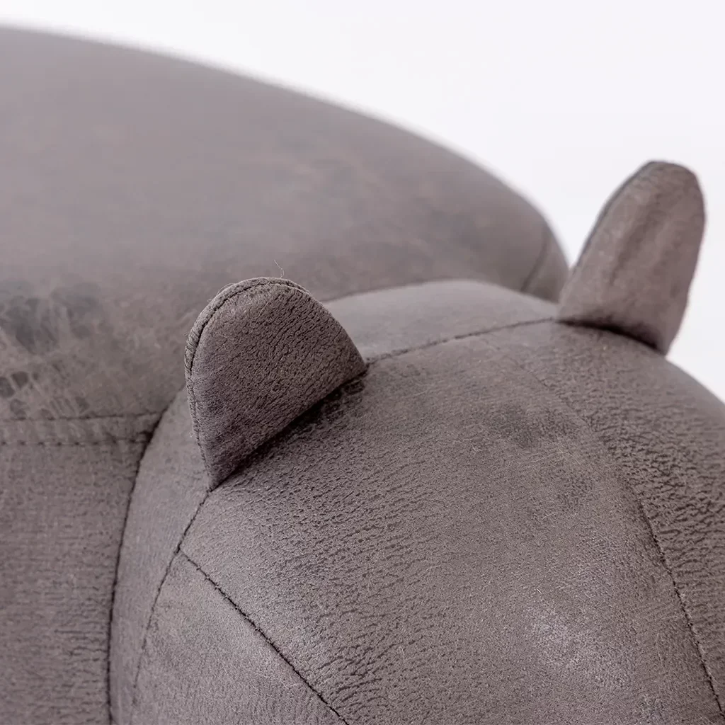 Ver imagem 5 de Puff Infantil Rinoceronte Couro Sintético e Madeira L63xa38xc32:sem