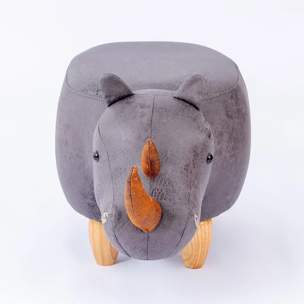 Ver imagem 7 de Puff Infantil Rinoceronte Couro Sintético e Madeira L63xa38xc32:sem