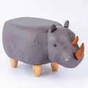 Ver imagem 1 de Puff Infantil Rinoceronte Couro Sintético e Madeira L63xa38xc32:sem