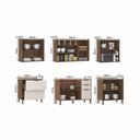 Ver imagem 3 de Cozinha Modulada Completa 6 Peças com Balcões Aéreos Gavetões e sem Tampo Aspen Luciane Móveis