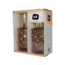 Kit Saboneteira e Aromatizador Difusor de Vidro Lavabo:Ambar - 330ml - 5