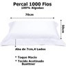 Fronha Buettner Percal 1000 Fios 4 Abas de 7cm Pespontada 50cmx70cm Branco - 3