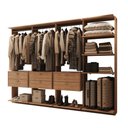 Ver imagem 2 de Guarda-Roupas Closet Modulado Alasca 240cm 4 Peças com 6 Gavetas e Cabideiros Freijó Carraro
