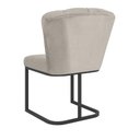 Ver imagem 6 de Kit 4 Cadeiras Jantar Flor Mesa Cozinha Reforçada Base Metal Preta Cor:bege