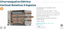 Ver imagem 2 de Churrasqueira Vertical Elétrica Rotativa Aço Inox 3 Espetos:110V