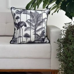 Capa de Almofada Linhão Branco Selva Negra - 45 X 45 Cm - 2