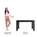Ver imagem 4 de Mesa de Jantar Madesa Retangular Tampo de Madeira 5231 Preto