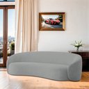 Ver imagem 2 de Sofá 3 Lugares 200cm Orgânico Luxo Recepção Amore Bouclé Cinza - Amarena Móveis