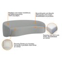 Ver imagem 4 de Sofá 3 Lugares 200cm Orgânico Luxo Recepção Amore Bouclé Cinza - Amarena Móveis