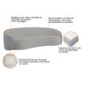 Sofá 3 Lugares 200cm Orgânico Luxo Recepção Amore Bouclé Cinza - Amarena Móveis - 4