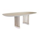 Ver imagem 2 de Mesa de Jantar 2.00 X 1.00 para 8 Cadeiras Tampo Laca Off White Lisboa - Exclusiva Dourado Automotiv