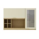 Ver imagem 7 de Cozinha Modulada 4 Peças 2 Aéreos 1 Balcão 120cm com Tampo. Bege/Nature