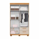 Ver imagem 6 de Guarda-Roupa 4 Portas 2 Gavetas 100% MDF Flórida Yescasa Branco/Cinamomo/Off White