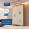 Guarda-roupa 4 Portas 2 Gavetas 100% Mdf Flórida Espresso Móveis - 11