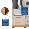 Guarda-roupa 4 Portas 2 Gavetas 100% Mdf Flórida Espresso Móveis - 9