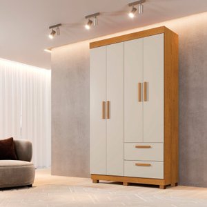 Guarda-roupa 4 Portas 2 Gavetas 100% Mdf Flórida Espresso Móveis