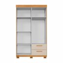 Ver imagem 4 de Guarda-Roupa 4 Portas 2 Gavetas 100% MDF Flórida Yescasa Branco/Cinamomo/Off White
