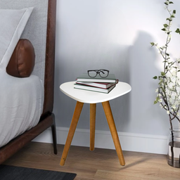 Mesa de Canto Cabeceira Organica Pés Palitos Pequena Decorativa Apoio de Sofá Cama Sala Quarto Mdf - 7