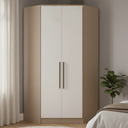 Ver imagem 1 de Guarda-Roupa Canto Closet com 2 Portas e 2 Gavetas MDF Requinte+ Bege/Duna/Branco