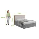 Ver imagem 4 de Cabeceira Casal Loop Amendoa Clean Tecido Corano Bege Lopas