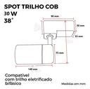 Ver imagem 4 de Luminária Spot Led Trilho 30w Branco Frio 6000k