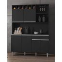 Ver imagem 1 de Cozinha Compacta Kit Alice 130 Mt Preto Fosco Ajl