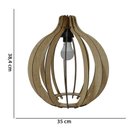 Ver imagem 5 de Lustre Pêndulo de Teto Luminária Pendente Madeira Clara