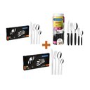 Ver imagem 1 de KIT - 1 Faqueiro Inox 30 Peças Ipanema Preto + 2 Faqueiros Inox 24pç - Tramontina