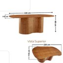 Ver imagem 5 de Mesa de Jantar Suiça 220cm Madeira Tampo Laminado Orgânico com 8 Cadeiras Suiça