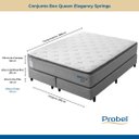 Ver imagem 2 de Conjunto Box Queen Mola Ensacada Probel Elegancy Springs (158x198x60cm)