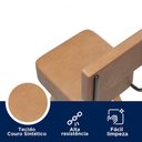 Ver imagem 3 de Kit 04 Banquetas Alta para Cozinha Área Gourmet Barcelona com Encosto Couríssimo Amarula - Desk Desi